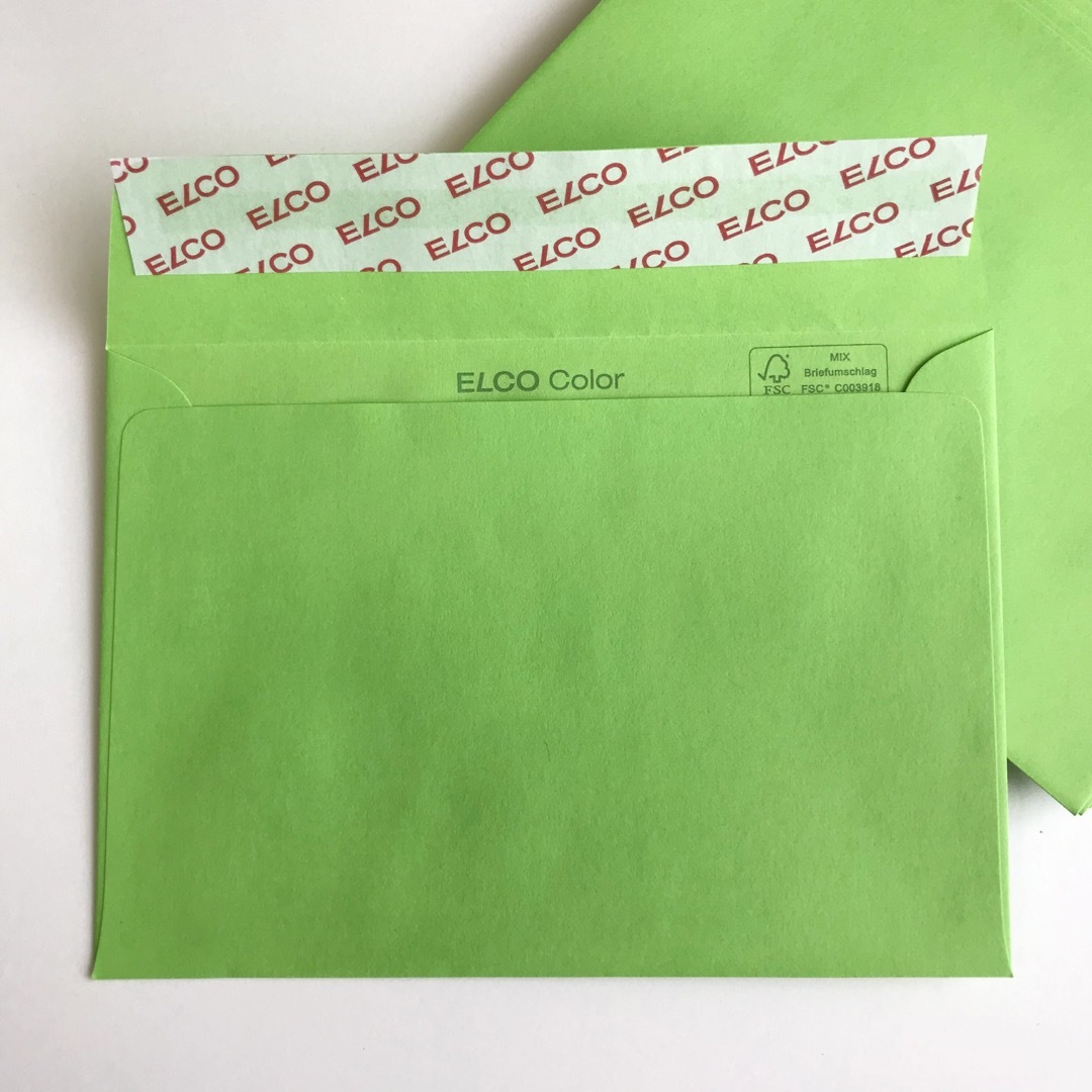 ELCO カラー封筒 洋2 定形サイズ 2色×75枚 計150枚入 インテリア/住まい/日用品のオフィス用品(オフィス用品一般)の商品写真