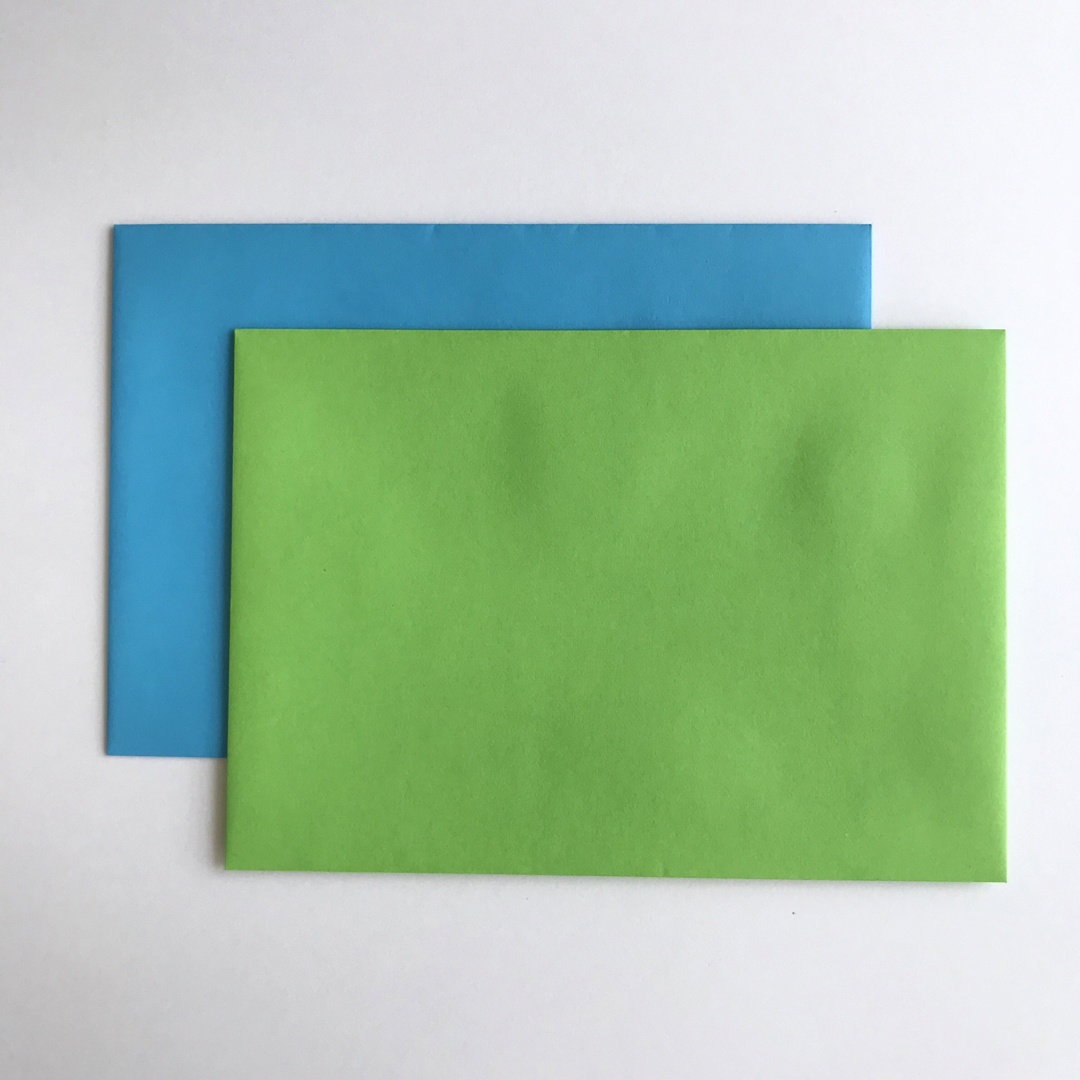 ELCO カラー封筒 洋2 定形サイズ 2色×75枚 計150枚入 インテリア/住まい/日用品のオフィス用品(オフィス用品一般)の商品写真