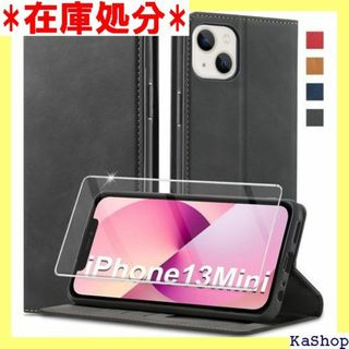 202新型 iPhone 13 Mini ケース 手帳 h ブラック 1161