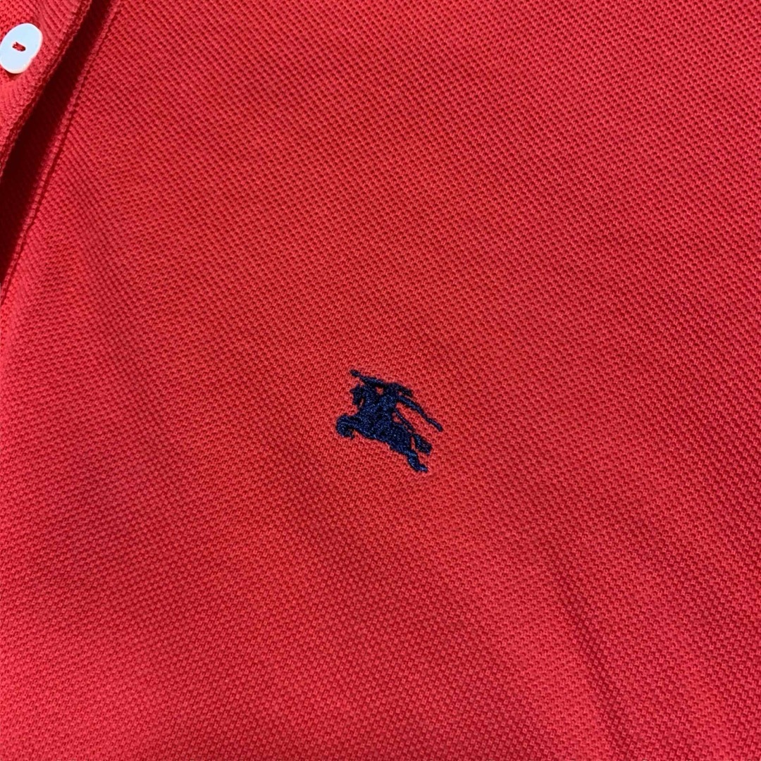 BURBERRY(バーバリー)のバーバリー　ポロシャツ  チェック　赤 レディースのトップス(Tシャツ(半袖/袖なし))の商品写真