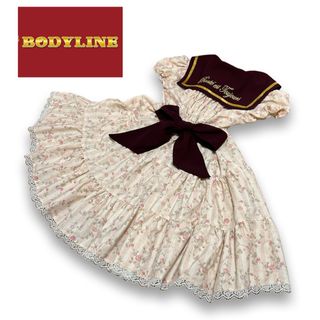 ボディライン(BODYLINE)の【BODYLINE】 ボディライン　セーラーワンピース　ロリータ　ゴスロリ　M(ひざ丈ワンピース)