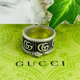 グッチ(Gucci)のグッチ　リング　指輪　22号　マーモント　スネーク　シルバー　ダブルG(リング(指輪))