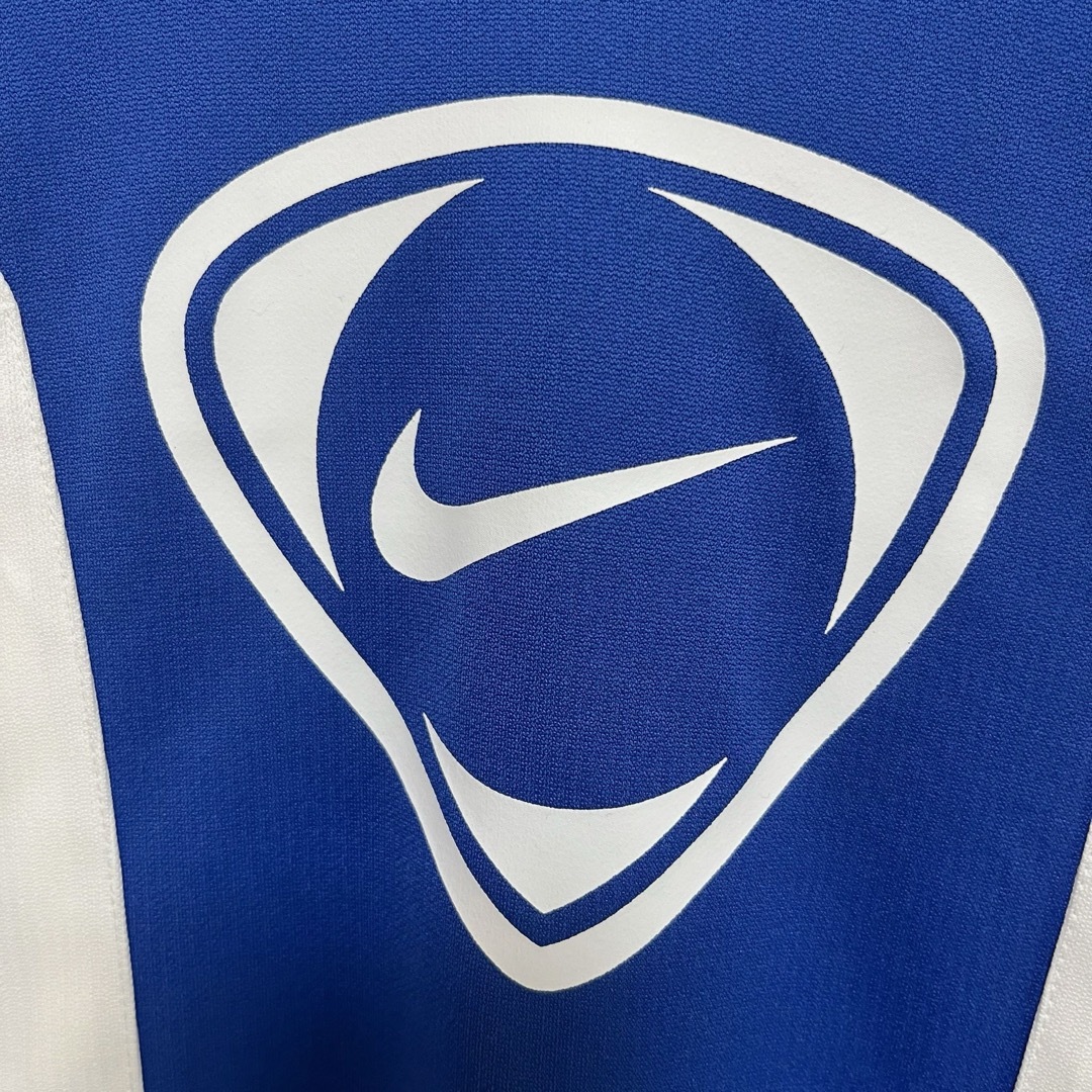NIKE(ナイキ)のNIKE ナイキ Tシャツ ゲームシャツ 半袖 ブルー×ホワイト  袖ロゴ刺繍 メンズのトップス(Tシャツ/カットソー(半袖/袖なし))の商品写真