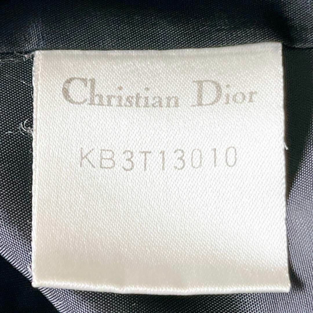 Christian Dior(クリスチャンディオール)の美品 クリスチャン ディオール ノーカラージャケット グレー 1ボタン フリー レディースのジャケット/アウター(ノーカラージャケット)の商品写真