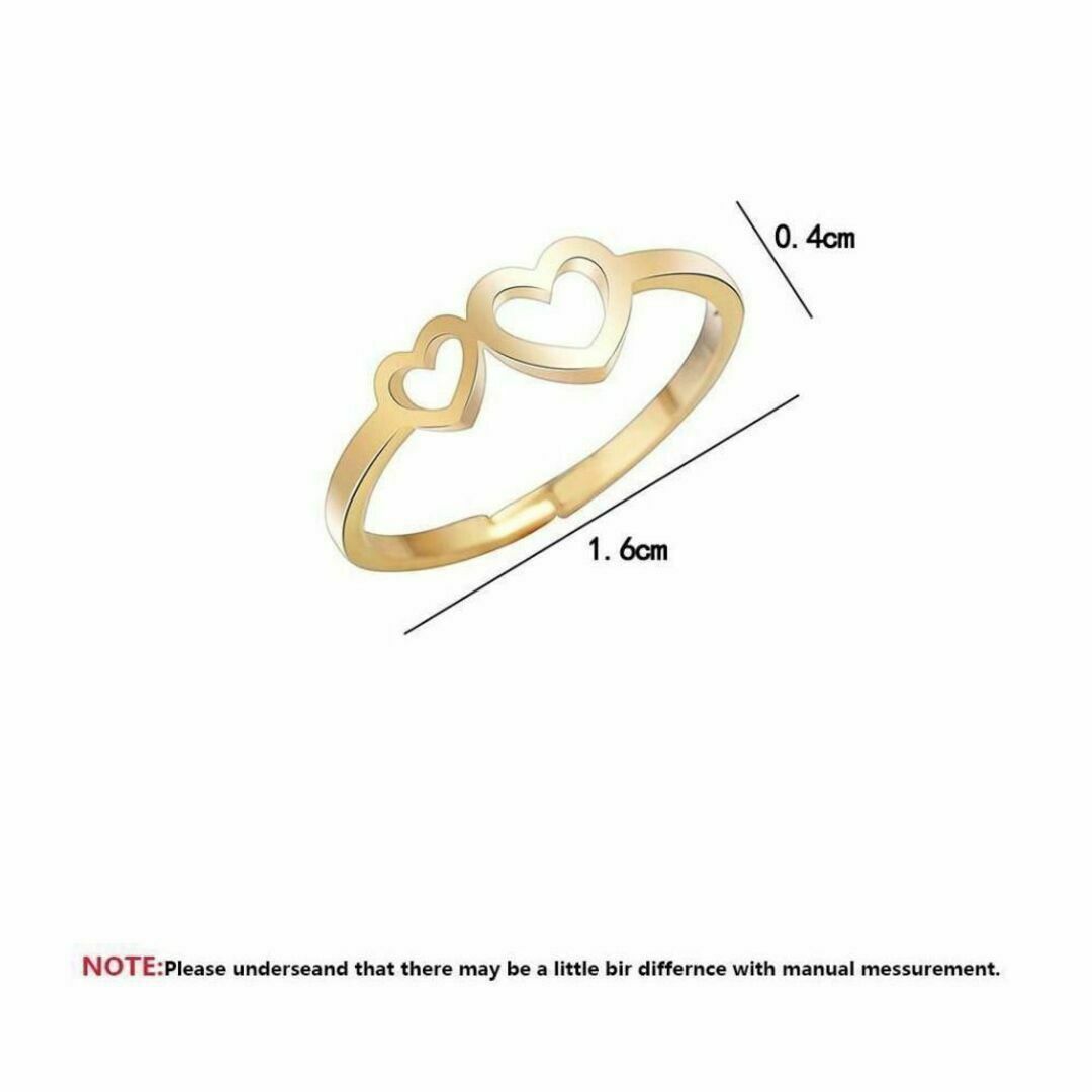 ⭐️フォロー割⭐️リング ぺアセット ハート 亜鉛合金 大人気 #C67-1 レディースのアクセサリー(リング(指輪))の商品写真