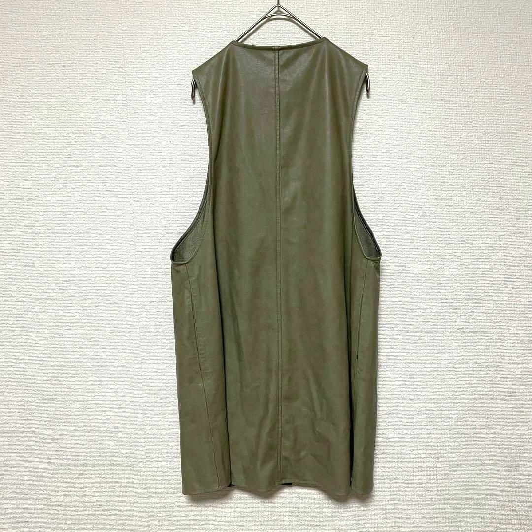 ZARA(ザラ)のxx140 ZARA/ロングベストジレ/レザーベロア風/高級感/オシャレ/モード レディースのトップス(ベスト/ジレ)の商品写真