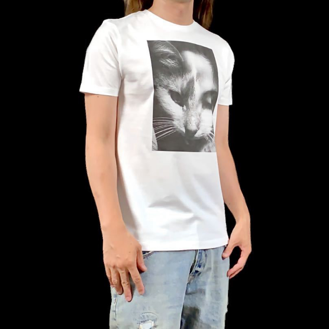 新品 キャットウーマン ねこ 猫ガール ハーフコントラスト コラージュ Tシャツ メンズのトップス(Tシャツ/カットソー(半袖/袖なし))の商品写真