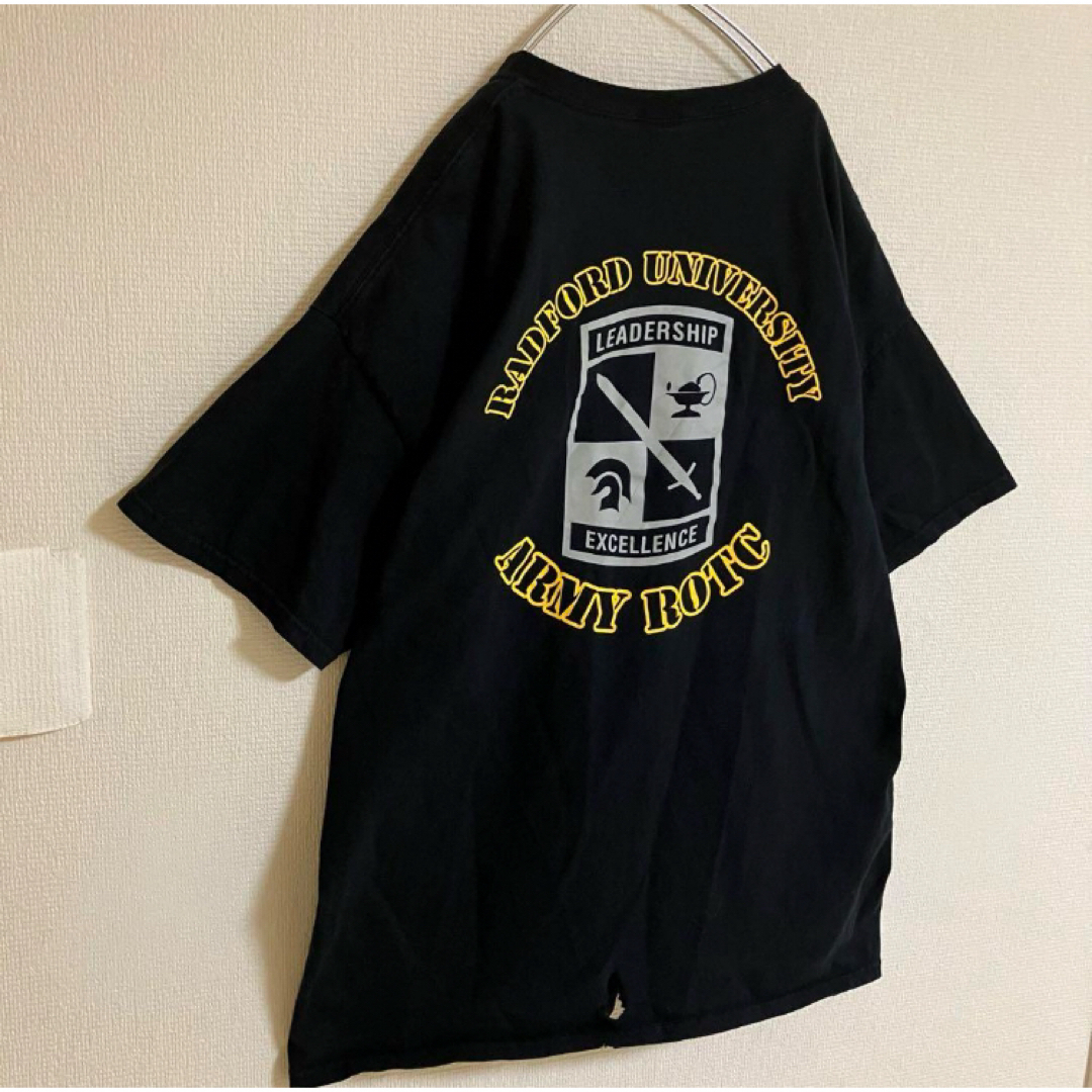 GILDAN(ギルタン)のラドフォード大学カレッジ TシャツtシャツNCAAハイランダーズ半袖ARMY黒 メンズのトップス(Tシャツ/カットソー(半袖/袖なし))の商品写真