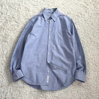 【美品】ブルックスブラザーズ　オックスフォード 長袖シャツ　USA製　ブルー　青(Tシャツ/カットソー(七分/長袖))