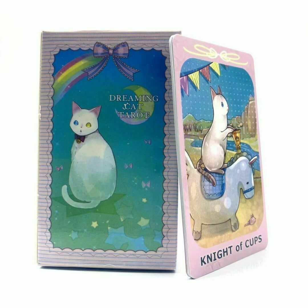 タロットカード ねこ 月 占い かわいい Dreaming Cat Tarot エンタメ/ホビーのテーブルゲーム/ホビー(トランプ/UNO)の商品写真