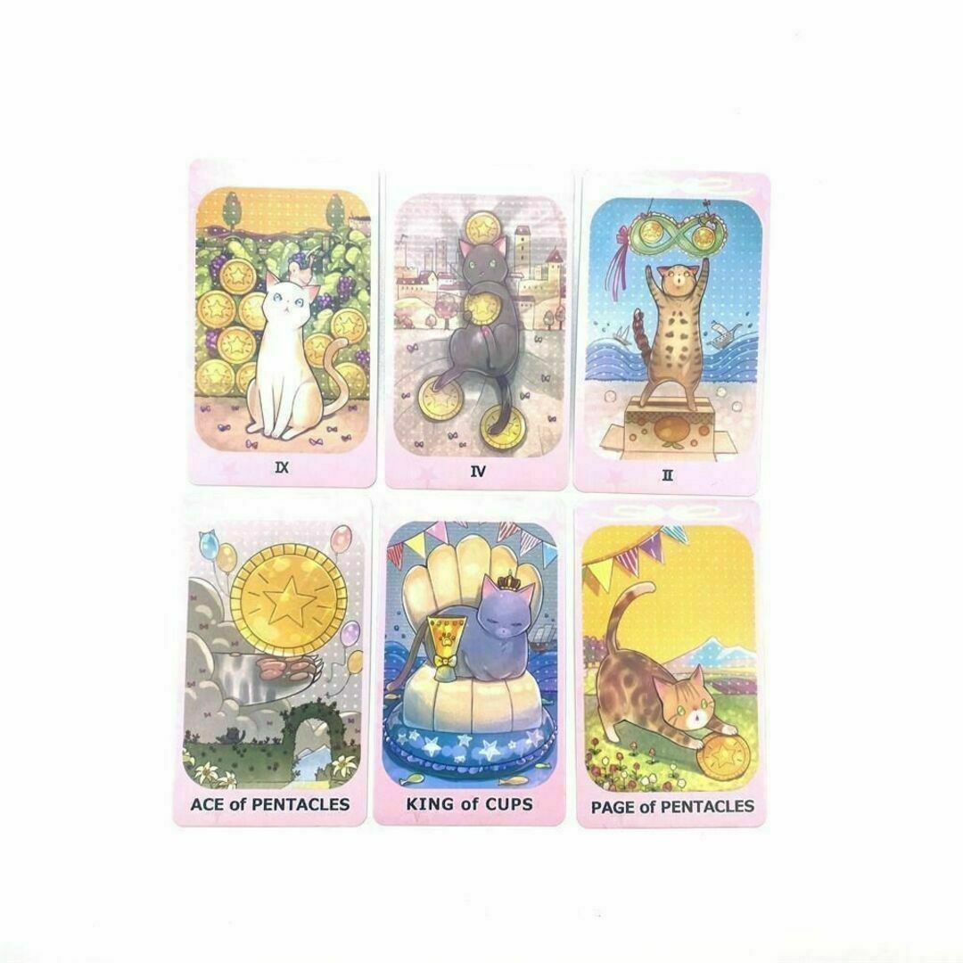 タロットカード ねこ 月 占い かわいい Dreaming Cat Tarot エンタメ/ホビーのテーブルゲーム/ホビー(トランプ/UNO)の商品写真