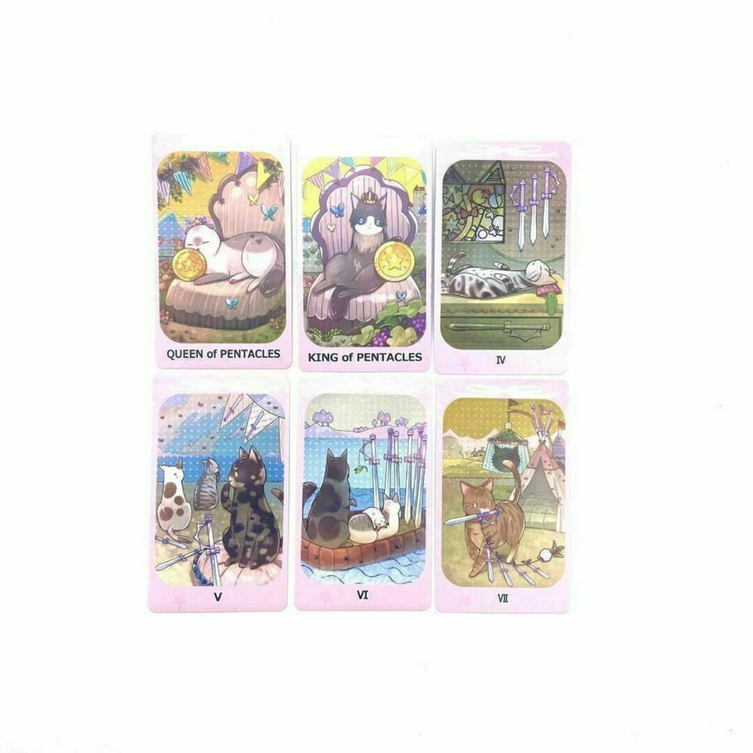 タロットカード ねこ 月 占い かわいい Dreaming Cat Tarot エンタメ/ホビーのテーブルゲーム/ホビー(トランプ/UNO)の商品写真