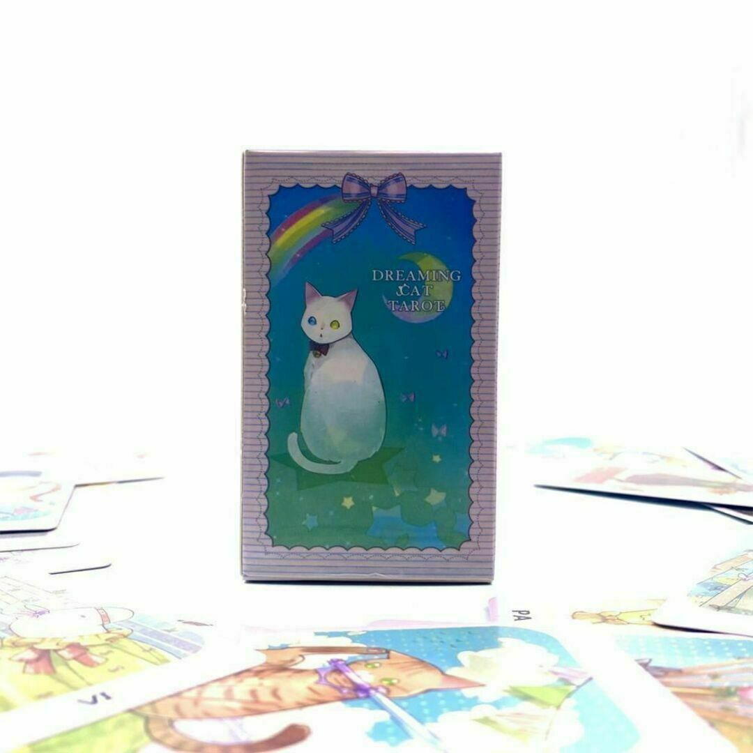 タロットカード ねこ 月 占い かわいい Dreaming Cat Tarot エンタメ/ホビーのテーブルゲーム/ホビー(トランプ/UNO)の商品写真