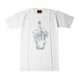 新品 ギター/中指 おもしろ Tシャツ udt-0017/M～XL　ホワイト(Tシャツ/カットソー(半袖/袖なし))