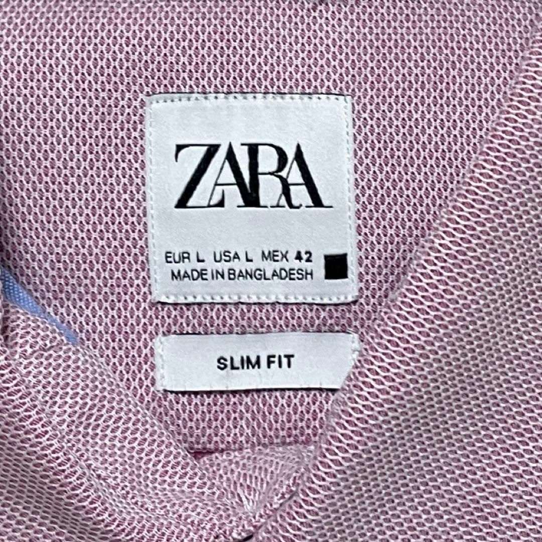 ZARA(ザラ)のxx145 ZARA/ピンク系長袖シャツ/トップス/スリムフィット メンズのトップス(シャツ)の商品写真