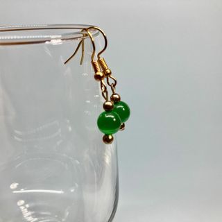 ピアス　キャッツアイピアス(グリーン)  パワーストーンピアス G  (イヤリング)