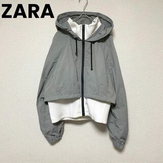 ザラ(ZARA)のxx148 ZARAコントラストラテックスジャケット/ジャンパーウインドパーカー(ブルゾン)