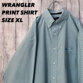 ラングラー(Wrangler)のアメリカ古着　WRANGLERラングラー　総柄プリントBDシャツ　サイズXL(シャツ)