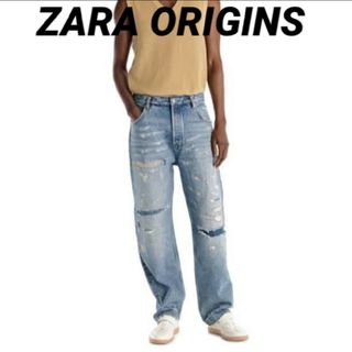 ザラ(ZARA)のZARA ORIGINS ザラ オリジンズ ダメージデニム(デニム/ジーンズ)