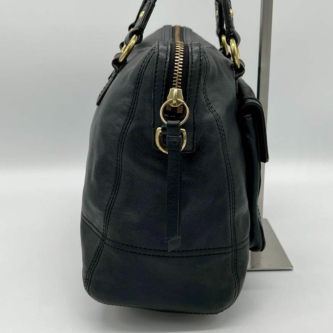 COACH(コーチ)の✨美品✨COACH オールレザー ハンドバッグ 2way シンプル ブラック レディースのバッグ(ハンドバッグ)の商品写真