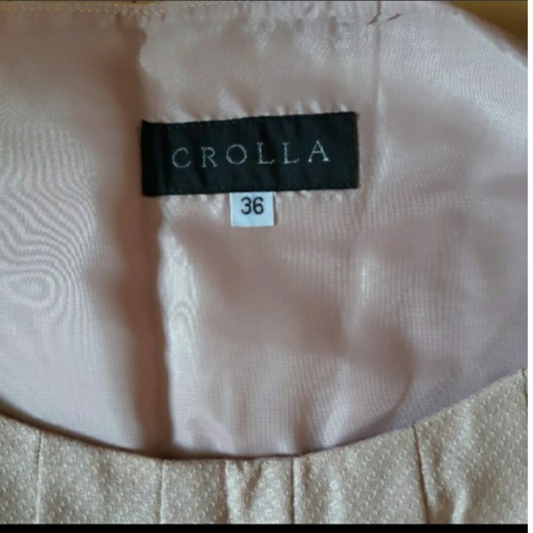 CROLLA(クローラ)の新品　CROLLA ワンピース　チュニック　ピンク系　スモークピンク レディースのワンピース(ひざ丈ワンピース)の商品写真