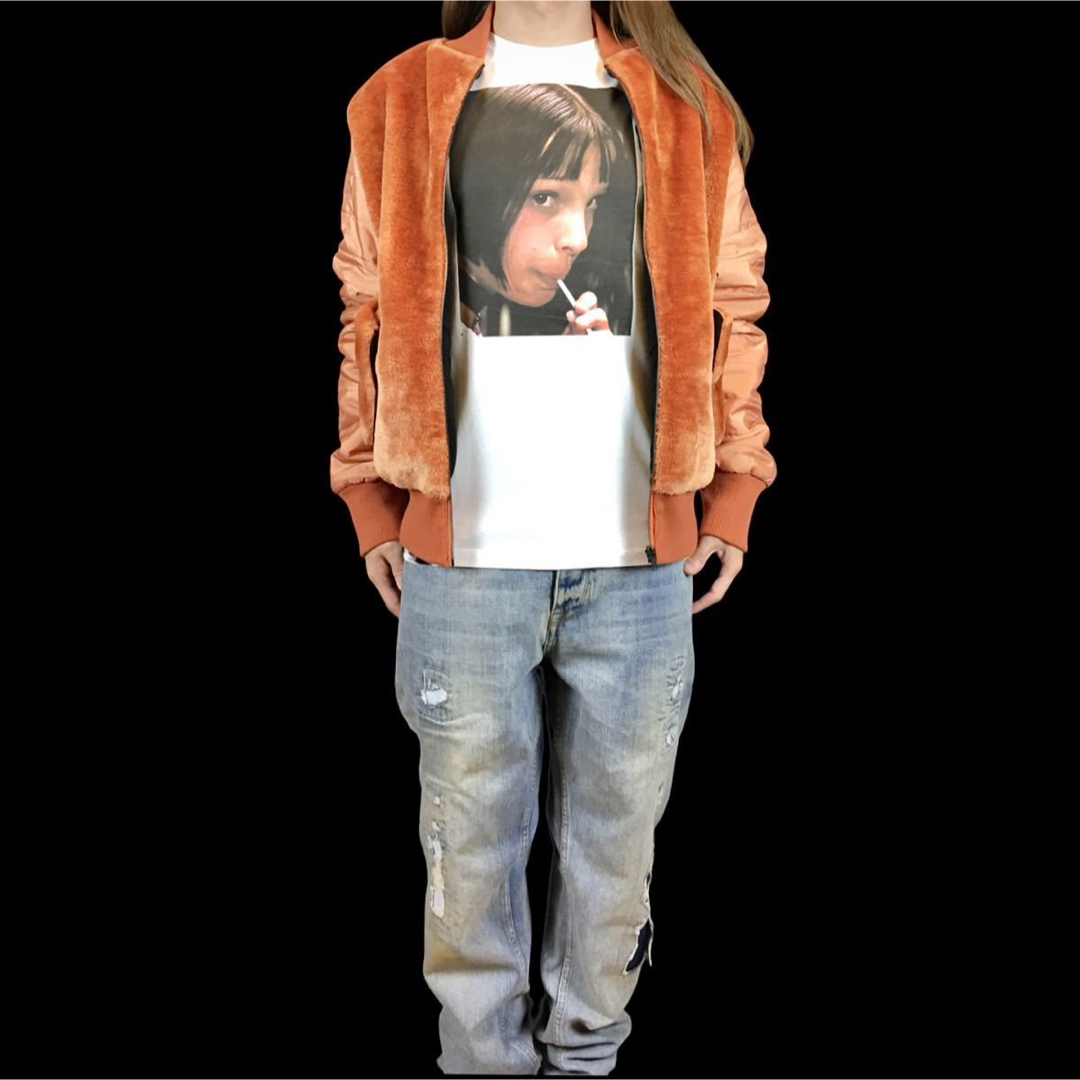新品 レオン LEON マチルダ ストロー ショートカット 映画 少女 Tシャツ メンズのトップス(Tシャツ/カットソー(半袖/袖なし))の商品写真