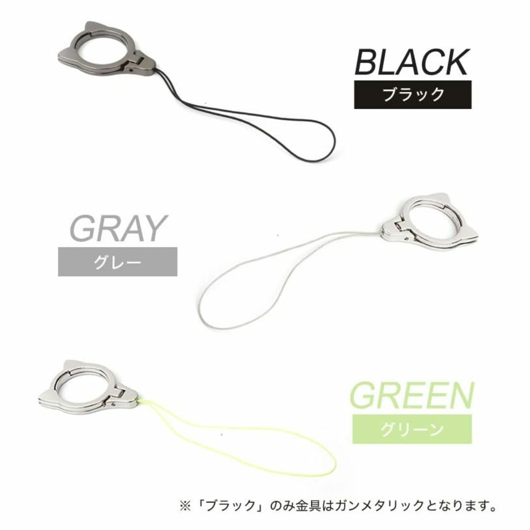 【色: ブラック】prendre スマホリング スマホスタンド 2in1 落下防 スマホ/家電/カメラのスマホアクセサリー(その他)の商品写真