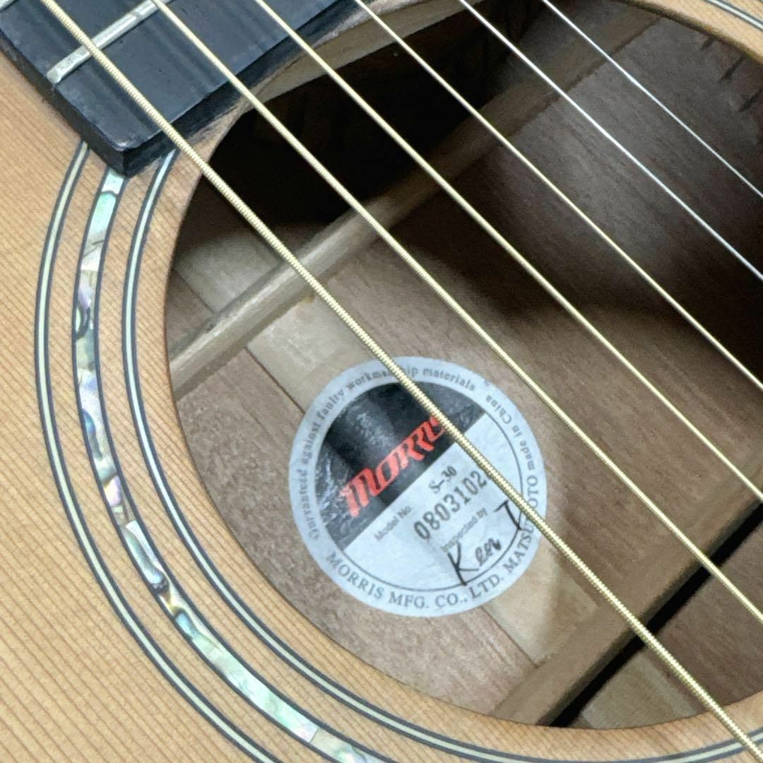 生産終了モデル Morris s-30 トップ/バック単板 フィンガースタイル 楽器のギター(アコースティックギター)の商品写真