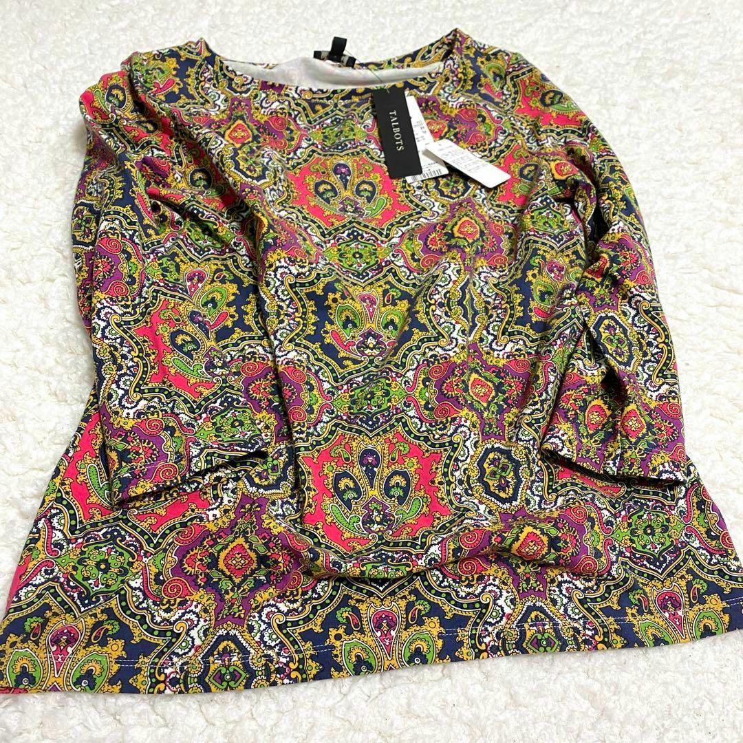 TALBOTS(タルボット)の【未使用タグ付き】　タルボット TALBOTS クラシックプリントカットソー レディースのトップス(Tシャツ(長袖/七分))の商品写真