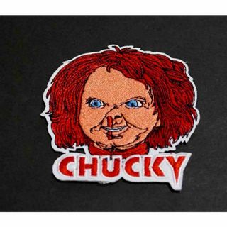 鼻血激おこUSチャッキーCHUCKY刺繍ワッペン新品アメリカ映画ムービー(各種パーツ)