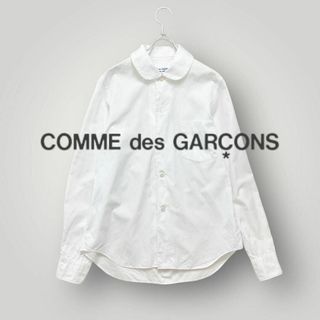 コムデギャルソンコムデギャルソン(COMME des GARCONS COMME des GARCONS)の[良品] コムデギャルソン コムコム 長袖 ホワイト シャツ 丸襟(シャツ/ブラウス(長袖/七分))