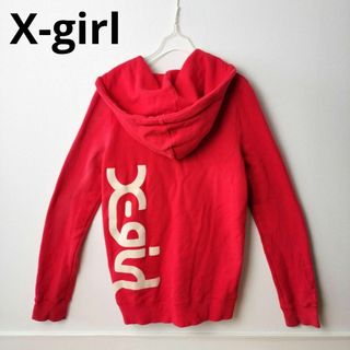 X-girl - X-girl　エックスガール　パーカー　赤　レッド　M　レディース