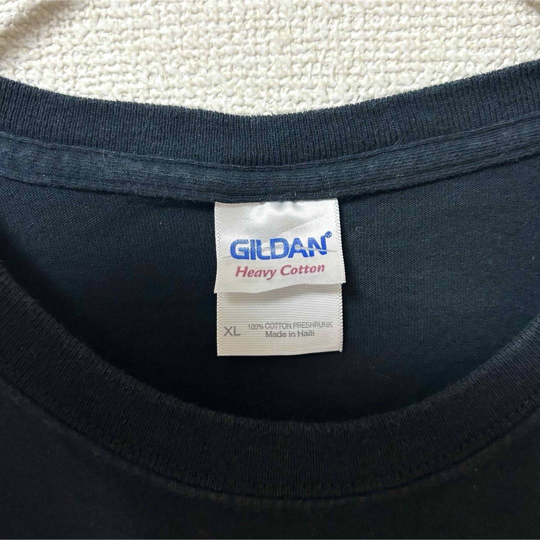 GILDAN(ギルタン)のUS古着 GILDAN 半袖Tシャツ プリント XL ゆるだぼ ブラック 進化 メンズのトップス(Tシャツ/カットソー(半袖/袖なし))の商品写真