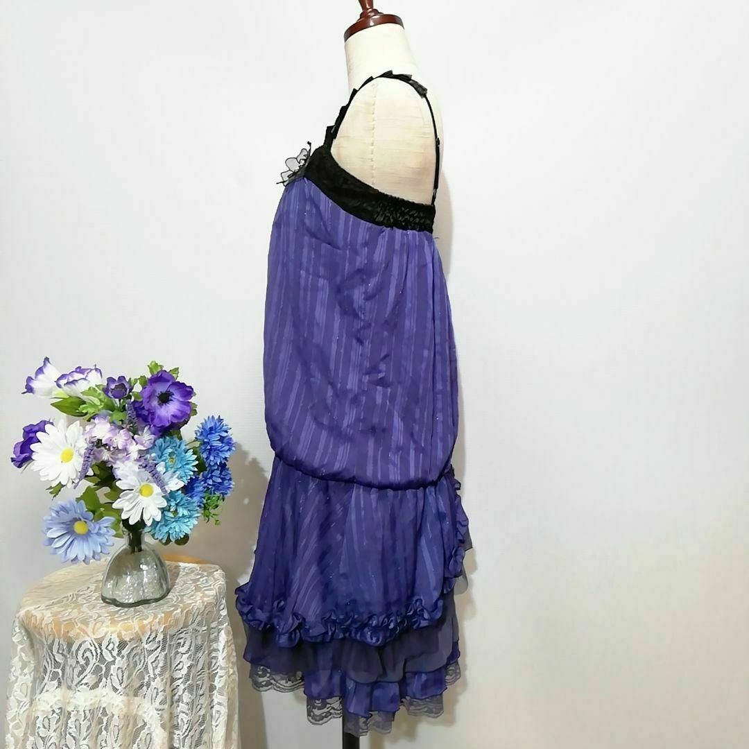 axes femme(アクシーズファム)のアクシーズファム　極上美品　ドレス　ワンピース　パーティー　パープル色系　М レディースのフォーマル/ドレス(ナイトドレス)の商品写真
