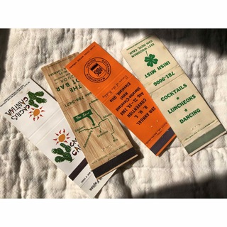 【レア・送料無料❗️】4枚セット vintage マッチ 箱 紙 海外 空箱(印刷物)