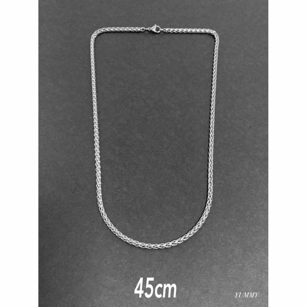 【ファットロープチェーンネックレス 3mm 45cm 1本】ステンレス メンズのアクセサリー(ネックレス)の商品写真