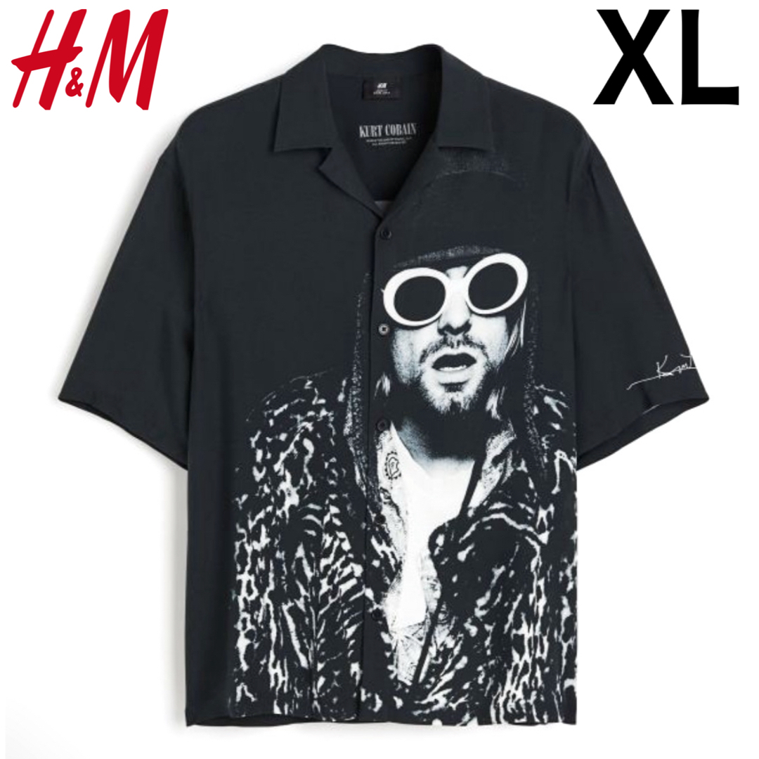 H&M(エイチアンドエム)の新品 H&M × カートコバーン NIRVANA コラボ シャツ XL メンズのトップス(シャツ)の商品写真