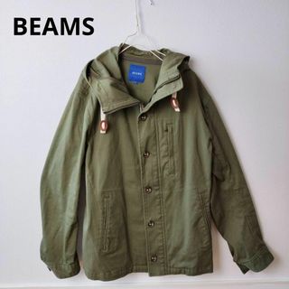 ビームス(BEAMS)のBEAMS　ビームス　綿　ジャケット　ミリタリー　グリーン　深緑　L　レディース(ミリタリージャケット)