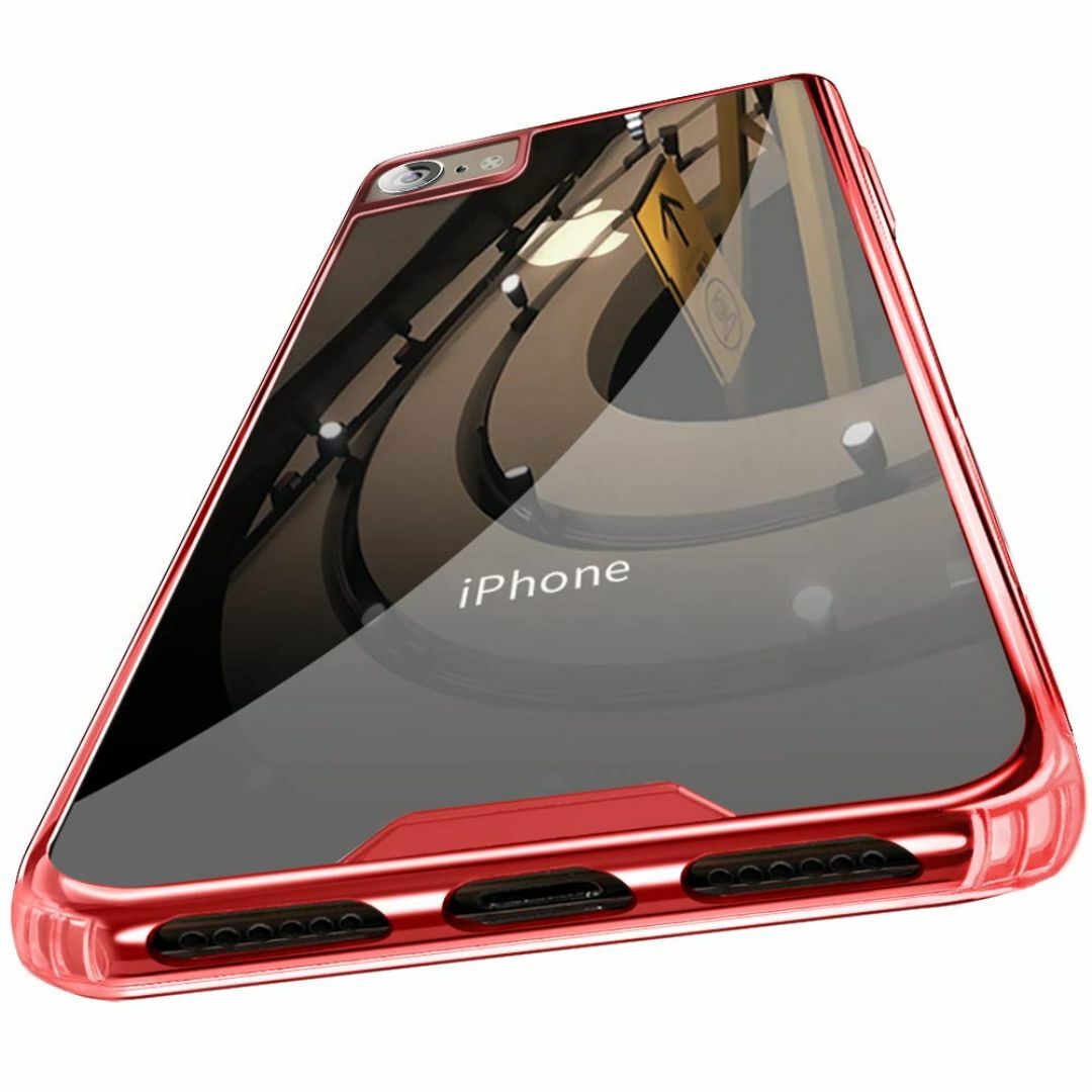 【サイズ:iphone8/7/se2_色:レッド】iPhone SE 用 ケース スマホ/家電/カメラのスマホアクセサリー(その他)の商品写真