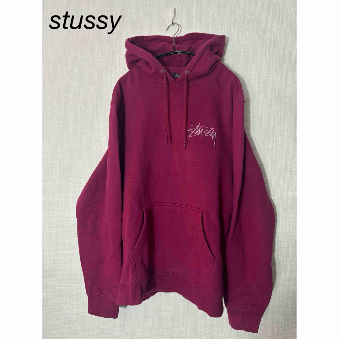 STUSSY(ステューシー)のstussy 刺繍ロゴ パーカー フーディ メンズのトップス(パーカー)の商品写真