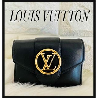 ルイヴィトン(LOUIS VUITTON)の【極美品】 ルイ ヴィトン ポルトフォイユ LV ポンヌフ コンパクト ノワール(財布)