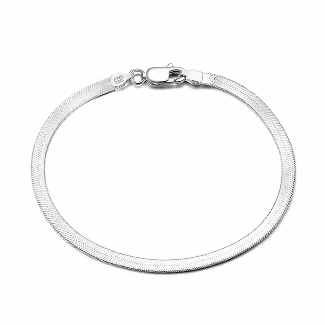 【色: Platinum/3mm/16.5cm】Bellitia Jewelry レディースのアクセサリー(その他)の商品写真