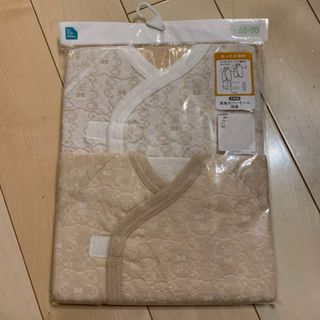 ⭐︎ 新品　新生児　肌着　コンビ肌着　くま　ベアー　ベージュ　60〜70(肌着/下着)