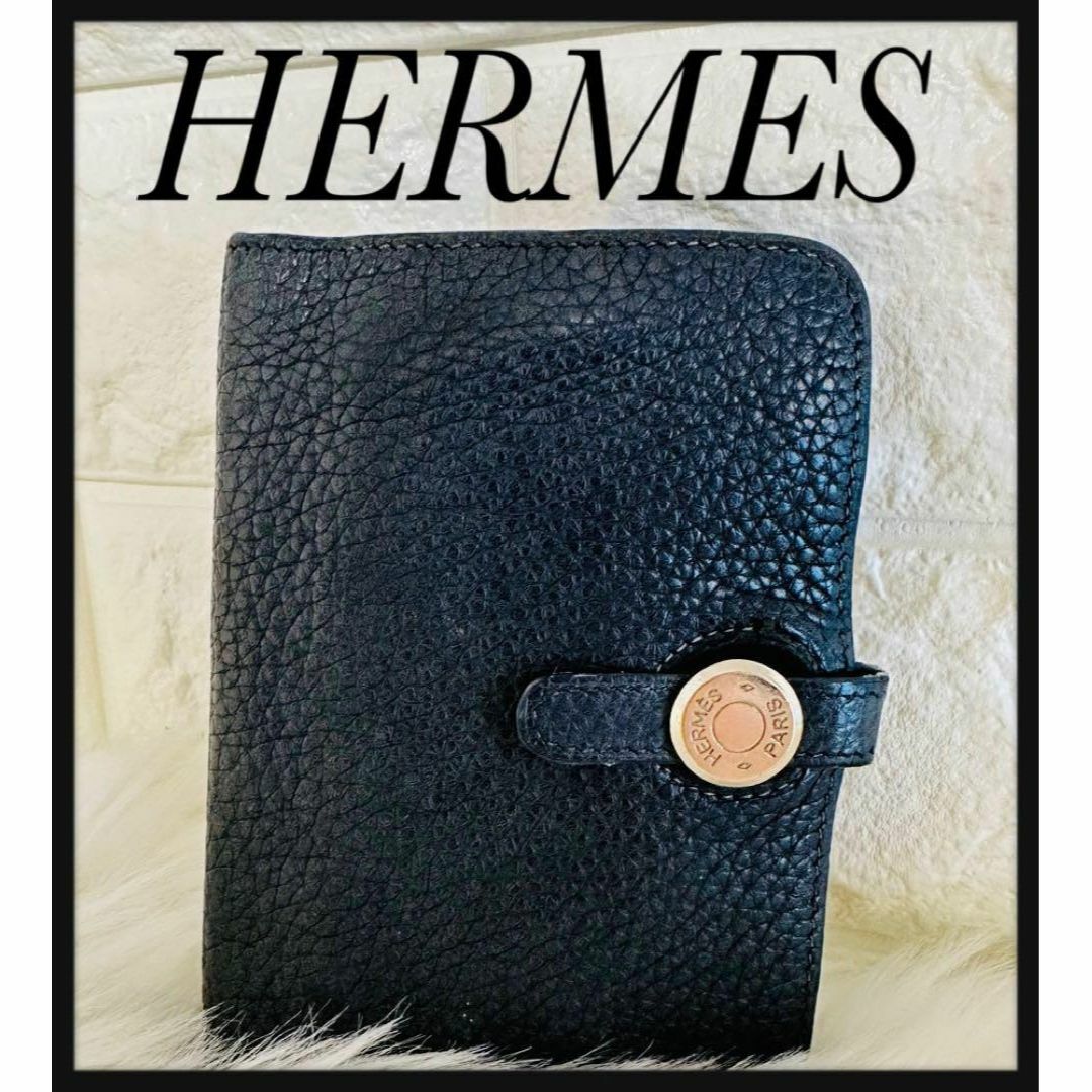 Hermes(エルメス)の【極美品】 HERMES エルメス ドゴン カードケース ブラック フランス 黒 メンズのファッション小物(名刺入れ/定期入れ)の商品写真