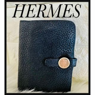 エルメス(Hermes)の【極美品】 HERMES エルメス ドゴン カードケース ブラック フランス 黒(名刺入れ/定期入れ)