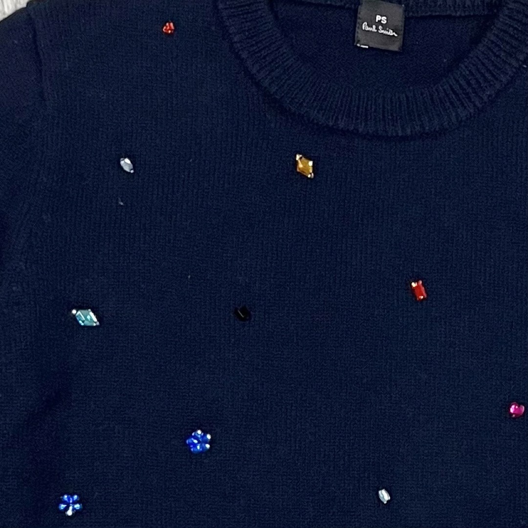 Paul Smith(ポールスミス)の【美品】ポールスミス ビジュー装飾 ニット レディースのトップス(ニット/セーター)の商品写真