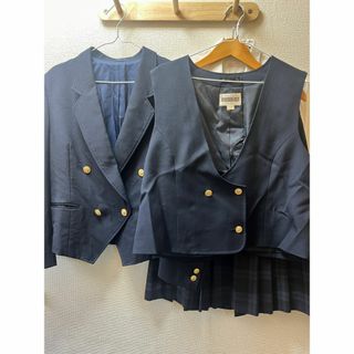 高校　制服　コスプレ　ブレザー　ベスト　スカート　ブラウス(衣装一式)