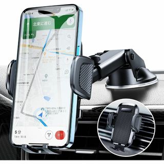 【色: グレー】スマホホルダー 車 車 スマホスタンド 車載ホルダー 車 車載 (その他)