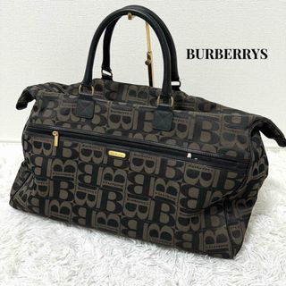 BURBERRY - 極希少 バーバリー ボストンバッグ　旅行バッグ Bロゴ 総柄　特大　トラベル