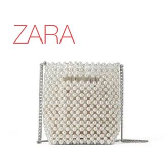 ザラ(ZARA)の(新品)ZARA パールビーズミニバケットバッグ(ショルダーバッグ)